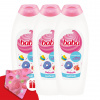 Detská pena do kúpeľa Malina a ružové drevo 3x750ml + darčekový detský penový turban Baba