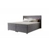 Čalúnená postel Boxspring ISLAND + matrac + rošt - cosmic160 / 180x200 / s vrchným matracom