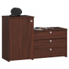 3 krídlový botník S16 s komodou - wenge