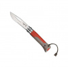 Zavírací nůž VRI N°08 Inox Outdoor RED 8,5 cm červený - Opinel (Kapesní Nůž Opinel VRI N°08 Inox Outdoor, červený - Opinel)