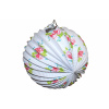Wiky Lampion koule bílá s květy 25 cm