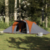zahrada-XL Rodinný stan, kupola, 6 osôb, sivo oranžový, vodoodolný 4009433
