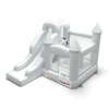 Skákací hrad so šmýkačkou v bielom motíve
