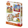 Dino Toys Puzzle Zvířátka s mláďaty 3-5d