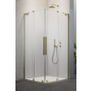 Radaway FURO BRUSHED GOLD KDD obdĺžnikový sprchový kút 1000 x 1000 x 2000 mm