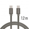 Swissten 71527202 Textile USB-C/USB-C, 1,2m, šedý