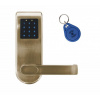 EURA ELH-82B9/BRASS kľučka s čítačkou kariet RFID a šifrovacím zámkom, diaľkové ovládanie, mosadz