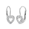 Silvego Zlaté náušnice srdiečka pre deti so Swarovski Zirconia SILVEGO70312w
