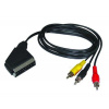 Solight SCART kábel, SCART konektor - 3x CINCH konektor, pre