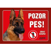 Juko Plastová tabuľa Pozor Pes Nemecký ovčiak 21 x 14,7 cm