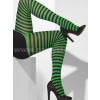 Pančuchy nepriehľadné - PRUHOVANÉ - zeleno - čierne, dámske