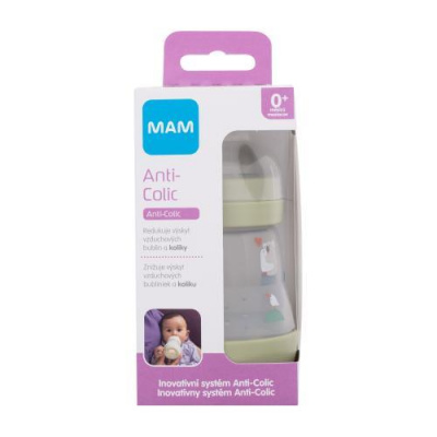MAM Easy Start Anti-Colic 0m+ Green dojčenská fľaša pre novorodencov na materské mlieko a umelú výživu 160 ml