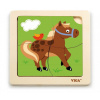 Viga Drevené puzzle - kôň 4 dieliky