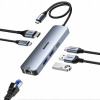 BENFEI 6v1 USB-C HUB s HDMI (4K @ 60Hz), 2 USB-A porty, 1 USB-C dátový port