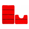 SADA 2 KUSOV ČERVENO-ČIERNYCH KÚPEĽŇOVÝCH PREDLOŽIEK PALMA PROTIŠMYKOVÉ ROMBUSY