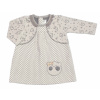 Dojčenské šatôčky s bolerkom Lovely Teddy, Minetti - ecru/sivé