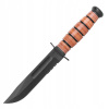 Ka-bar taktický nôž 617717212529 (Ka -bar 1252 - Knife - krátky USMC zúbkovaný)