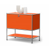 Tchibo - Kovová odkladacia skrinka »Cn3« s výklopným priečinkom - farba: oranžová