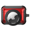 AppleMix Puzdro/kryt pre Apple AirPods Pro - Plastové/pryžové - Priehradka AirTag - Odolné - Červené