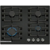 Plynová varná doska Bosch 4 PNN6B6K40 Tvrdené sklo Liatinové rošty Čierna