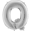 Nafukovací balónik písmeno Q strieborné 102 cm - Grabo