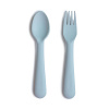 Mushie detský príbor - lyžička a vidlička Powder Blue
