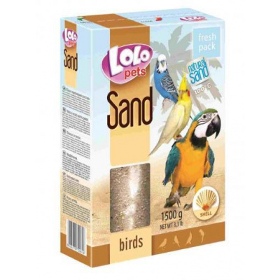 LOLOPets Sand písek s mušlemi pro ptáky 1500 g