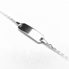 Šperk Holíč | Detský náramok s platničkou z bieleho zlata, od 1,60 g, 14k Dĺžka: 17 cm | ZNR8-17