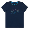 Dievčenské tričká Australian Open Logo Tee - Modrý (128 cm)