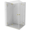 Mexen Lunar-F Duo, skladací sprchový kút 90 x 85 cm, 8mm číre sklo, zlatý profil, 836-090L-085P-50-00