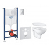Grohe Solido - Set predstenovej inštalácie, klozetu a dosky Bau Ceramic, SoftClose, tlačidlo Skate Air, chróm 39888000