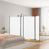 4-panelový paraván biely 346x180 cm látkový-ForU-350262