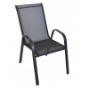 Záhradná stolička Rojaplast kovová čierna