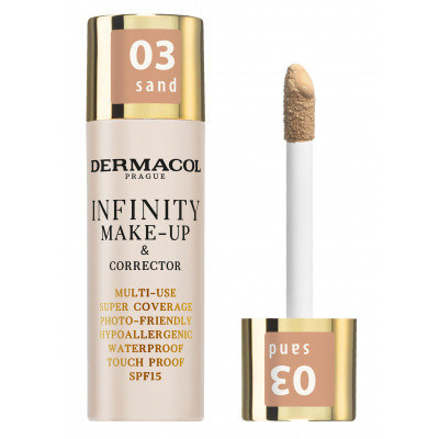 Dermacol Vysoko krycí make-up a korektor Infinity Multi-Use Super Coverage Waterproof Touch 03 Sand 20 g