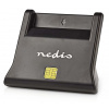 NEDIS čítačka čipových kariet CRDRU2SM3BK/ Smart Card ID-1/ eObčanka/ štandardné biometrické čipy/ USB 2.0/ čierna