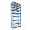 Kovový regál do garáže Biedrax 60 x 120 x 270 cm, modrý - 8 políc MDF