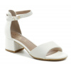 Jana 8-28361-42 biele dámske sandále na podpätku šírka H EUR 40