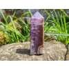 Kotva intuice - broušený ametystový obelisk s achátem, 206gr, *1
