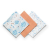 Pleny mušelínové Baby Ono Super soft lososová 3 ks v dárkovém balení (Dětské mušelínové pleny, Baby Ono, Super soft, lososová 3 ks v dárkovém balení)