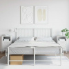 zahrada-XL Nočné stolíky 2 ks biela 36x39x68 cm oceľ 843077