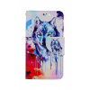 Puzdro TopQ iPhone 13 mini flipové Kresba vlka 66384