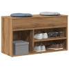 Lavica na topánky dub artisan 80x30x45 cm kompozitné drevo-ForU-856757