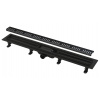 ALCADRAIN APZ10BLACK 85cm odtokový žľab s perforovaným roštom čierna mat, plast, APZ10BLACK-850M