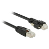 Delock 85672 RJ45 sieťové káble, prepojovacie káble CAT 6 S/FTP 10.00 m čierna 1 ks; 85672