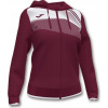 Joma Dámska tréningová mikina SUPERNOVA II HOODIE JACKET BURGUNDY-WHITE Veľkosť: M