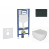 GEBERIT - Duofix Set předstěnové instalace, klozetu Oudee a sedátka softclose, tlačítko Sigma30, černá lesk/černá mat SANI11CA5130B