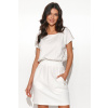Numinou Voľnočasové šaty NU442 Ecru - guma v páse Ecru L/XL