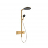 Hansgrohe Raindance Alive S - Sprchový set s termostatom, priemer 30 cm, 3 prúdy, EcoSmart, kefovaný bronz 24596140