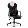 Herné kreslo Diablo Chairs X-Gamer 2.0, čierna látka (Otočná herná stolička Diablo X-Gamer Normal Size: Snehovo biela)