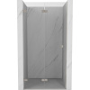 Mexen, Mexen Lunar-F skladacie ľavé sprchové dvere 90 cm, transparentné, brúsený nikel - 836-090-000-97-00-L